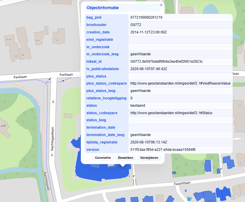 Kaart met open data-lagen